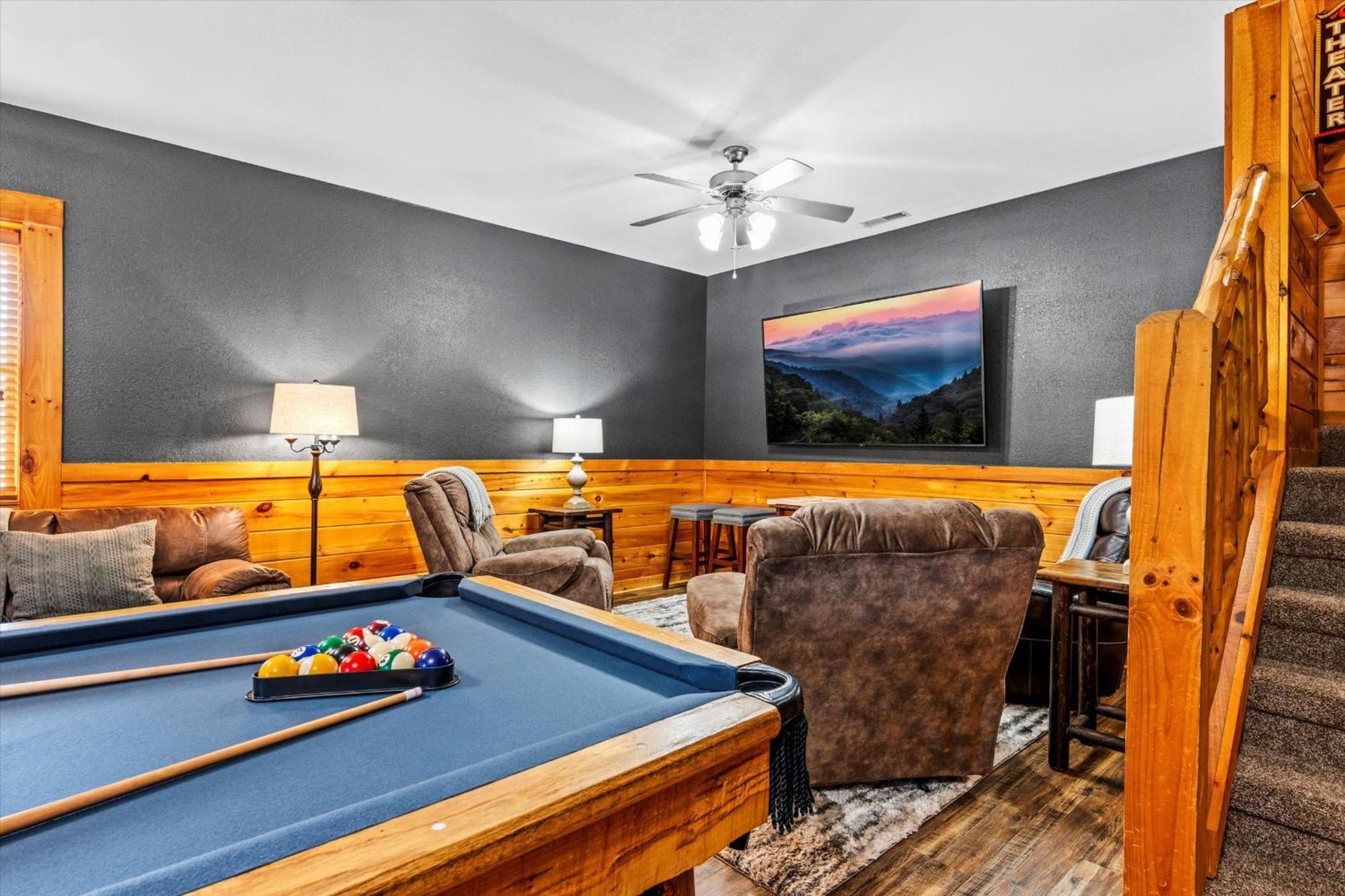Near Dollywood With Pool Table-hot Tub-fire Pit-game Room-swimming Pool Ferienhaus